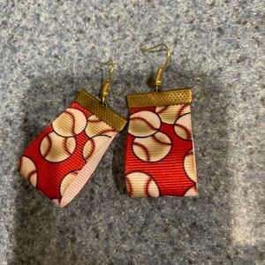 Baseball earrings